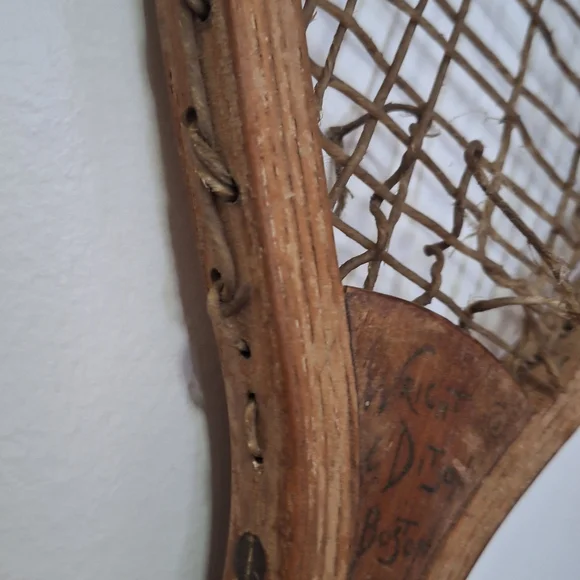 Ultra Rare! Antique Wright & Ditson "Longwood" Wood Tennis Racquet | Boston, MA - Picture 9 of 16